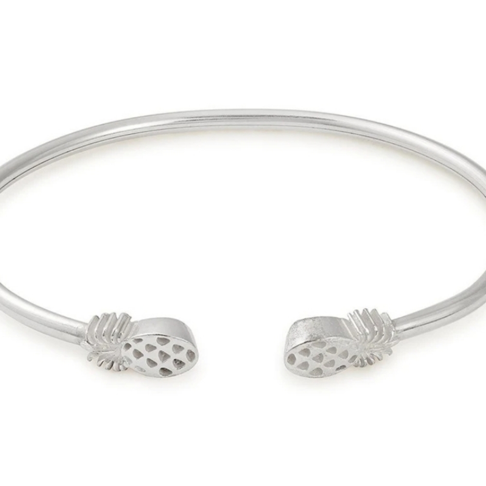 Alex and Ani Sterling Silver Pineapple Cuff NWT